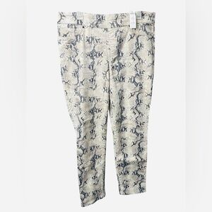 Chico's Black and Cream Animal Print Jeans